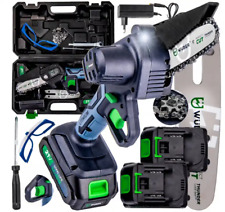 TRONÇONNEUSE À BATTERIE MINI SCIE 2xAKU Chainsaw Wuber WR-CCS-21V 550W