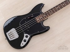 1976 Fender Mustang Bass Vintage Short Scale Bass Black 100% Original w/ Case