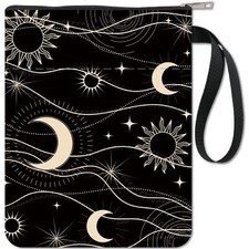 Moon Book Sleeve Protection Solaire Star Black Book Covers pour Les Livres de...