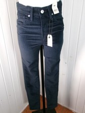 Pantalon velours bleu stretch