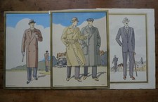 MENS FASHION - L'HOMME CHIC DE PARIS - KOSSUTH, PARIS - CIRCA 1920 - LOT OF 3
