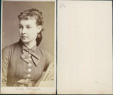 Georgina Muir Mackenzie, Lady Sebright Vintage CDV Albumen Business Card.Geo