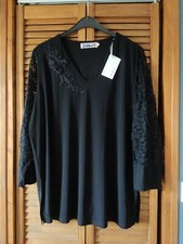 🌳 Tunique Femme Noir dentelle Si Belle Et Taille 50 taille 0 cérémonie 