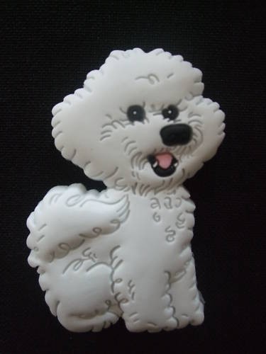 Magnet motif chien bichon - chien,