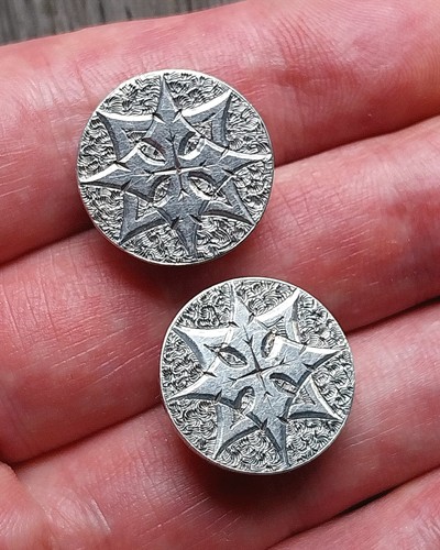 Boutons manchette argent - boutons,