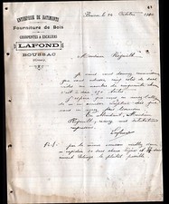BOUSSAC (23) FRAMES & STAIRS / WOOD "LAFOND" in 1910