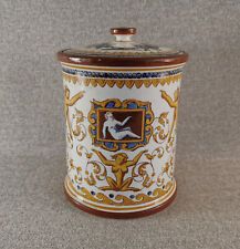 POT A TABAC EN FAIENCE DE VILLEROY ET BOCH KERAMIS BELGIQUE DECOR RENAISSANCE