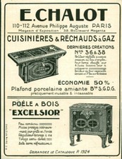 1925 E. Chalot Antique Magazine Cookers & Stoves Advertising
