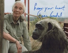 Jane Goodall signed 8x10 photo