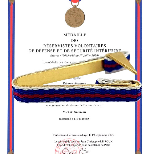 Medaille des reservistes - medaille,