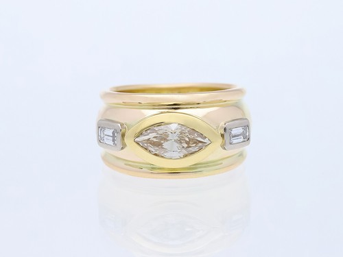 Bague homme femme diamants - , or