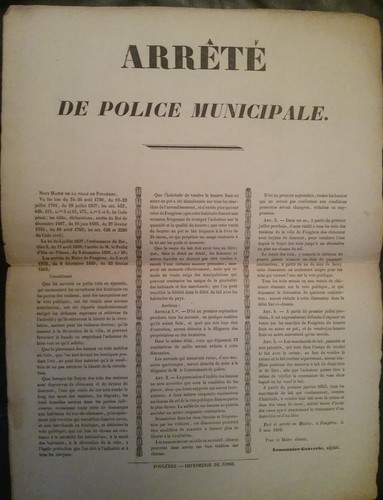 Affiche 1842 fougeres - -,