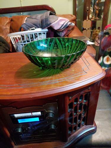 Vintage emerald green pressed - vintage,