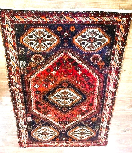 Ancien tapis shirazi fait - tapis,