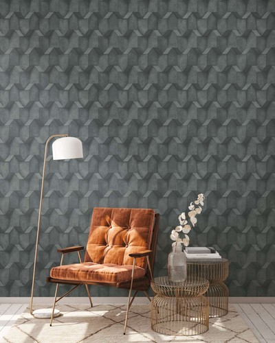 Papier peint anthracite - anthracite, avec