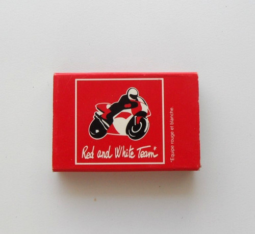 Boite allumettes moto red and