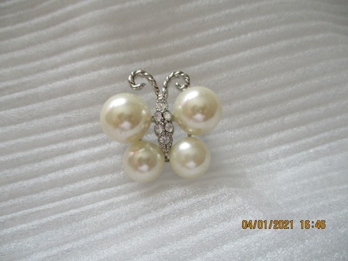 Broche argenté vintage - , avec