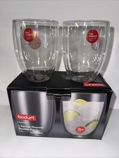 Bodum Pavina Double Wall Thermo Glasses 12 Oz Clear - Set Of 2  Brand New