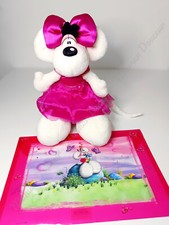 Lot Peluche Diddlina Princesse Robe Rose Fleur Perle 30cm Et Pochette A4 - Diddl