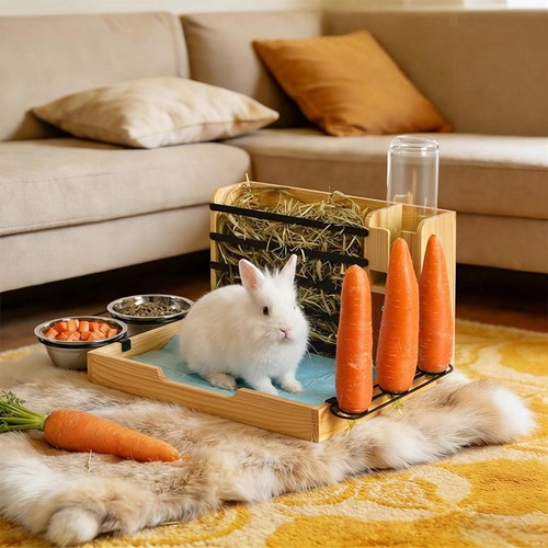 Rabbit hay feeder - rabbit,