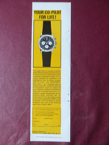 1965 pub montre - pub, breitling