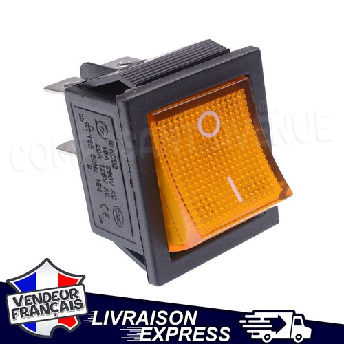 Interrupteur bascule jaune - interrupteur,