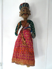 Ancienne marionnette ou poupée indienne Rajasthan Kathputli vintage 1970 - 1/2