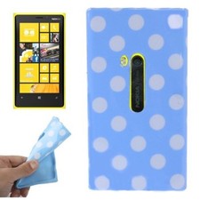 Coque De Protection TPU Design À Pois Pour Nokia Lumia 920 Bleu
