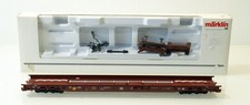 MÄRKLIN 4740 HO SCALE 1/87 DB LOW WAGON TRUCK TRANSPORT + BOX