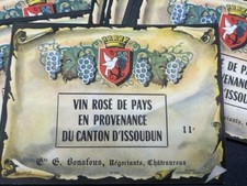 LOT  100 ÉTIQUETTES /VIN ROSE /BONAFOUS / LABELS BOISSON ALCOOL OLD WINE