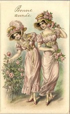 Pastry fancy card, two elegant