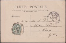FRANCE: Ardèche / postman box MEYRAS on CP from 1906