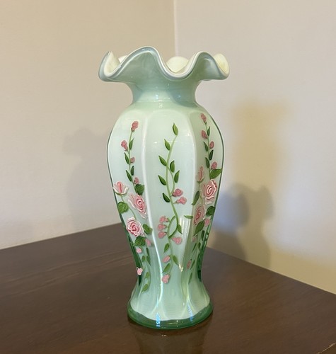 Vintage green opaline - vintage,