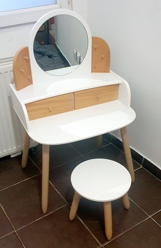 Coiffeuse lili tabouret - coiffeuse, +