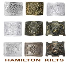Kilt Écossais Boucle Ceinture Laiton Miroir Shine Celtique Ancien Modèle Sporran