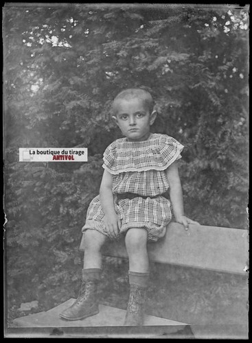 Plaque verre photo ancienne