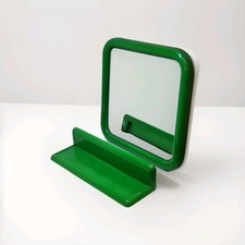 Green Mirror + Shelf by Giorgina Castiglioni for Bilumen, Italy, 1970s