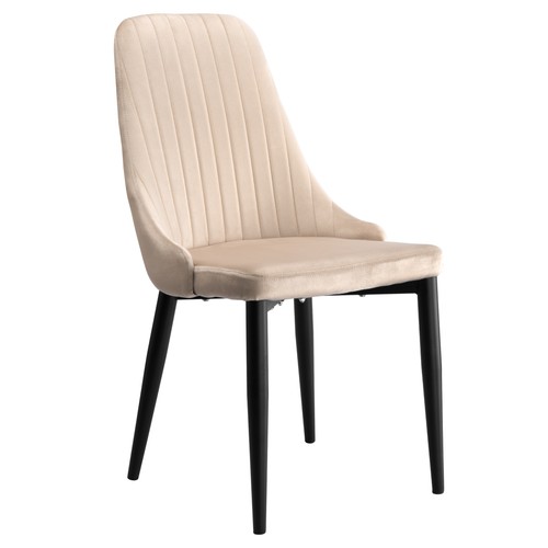 Fauteuil velours beige - en,