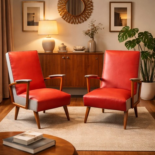 Paire fauteuils vintage - fauteuils,