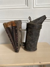 Soufflet apiculteur en cuir, enfumoir ancien pour abeilles, objet de décoration