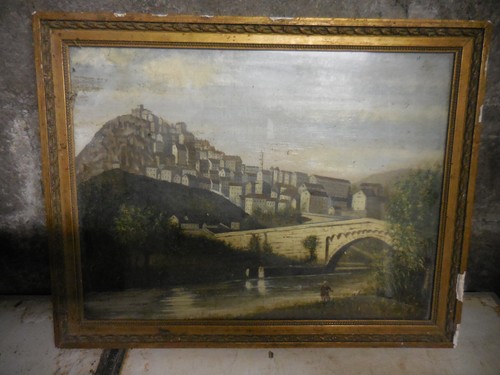 Ancien tableau huile sur toile - ancien,