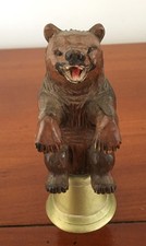 CHARMANT OURS en BOIS SCULPTÉ