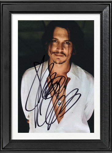 Johnny depp autographe cadre - depp,