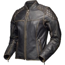 Dame Moto Veste 46 - Modeka Phinix - Veste En Cuir Biker Rétro Vintage