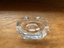 Val St Lambert Signed Crystal Ashtray