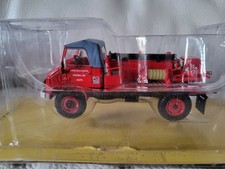 Miniature camion pompier Mercedes UNIMOG 1/43 occasion très bon état, Hachette !