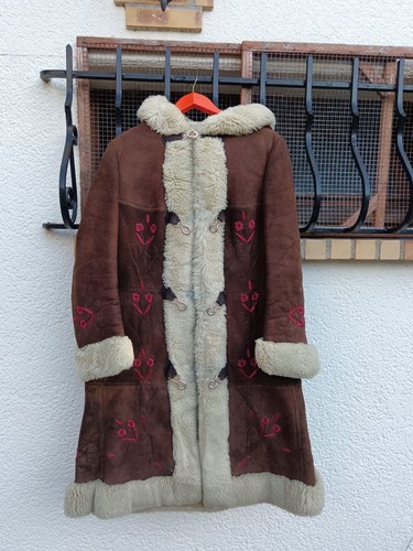Manteau vintage 70s peau - manteau,