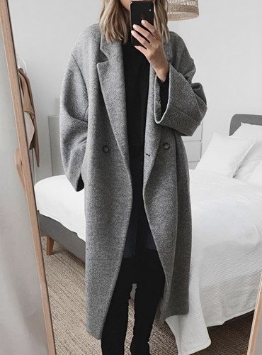 Zara manteau long - , gris
