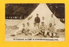 FONTAINEBLEAU (77) TENTE du 31° Régiment d'INFANTERIE au CAMP MILITAIRE en 1908
