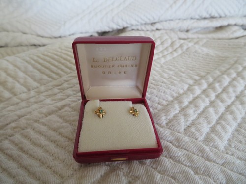 Boucle oreille fleur centre - boucle,